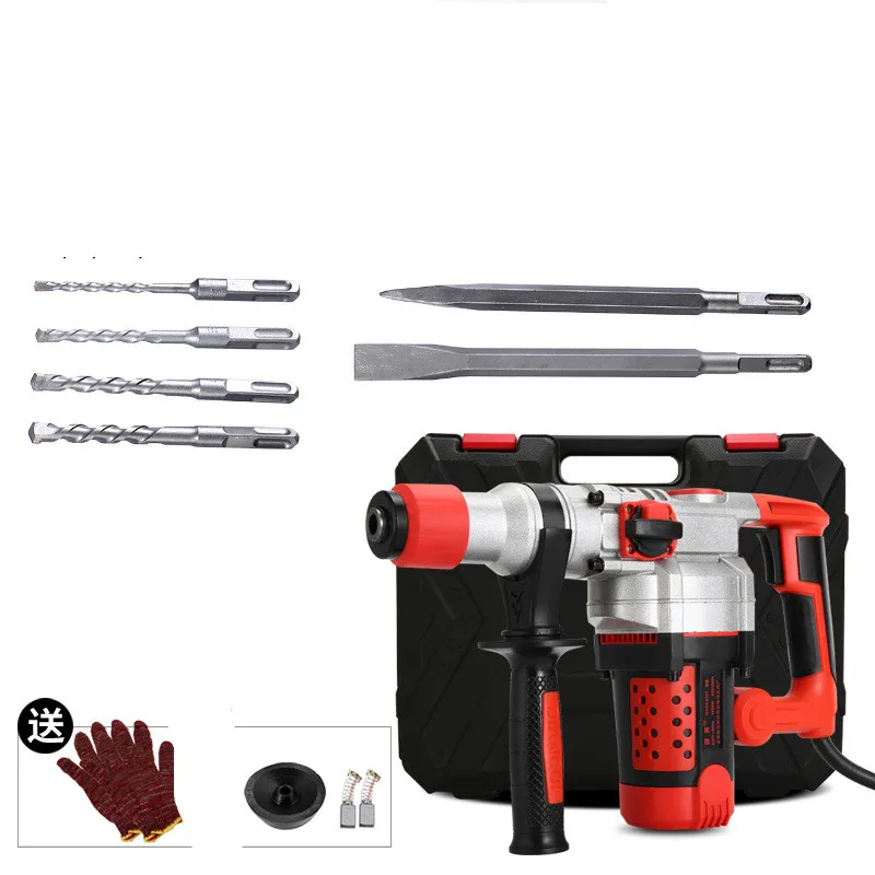 2200W 220V Heavy Duty Electric Hammer Electric Drill Multifunctional Percussion Drill For Home Use For Concrete, Metal, Stone