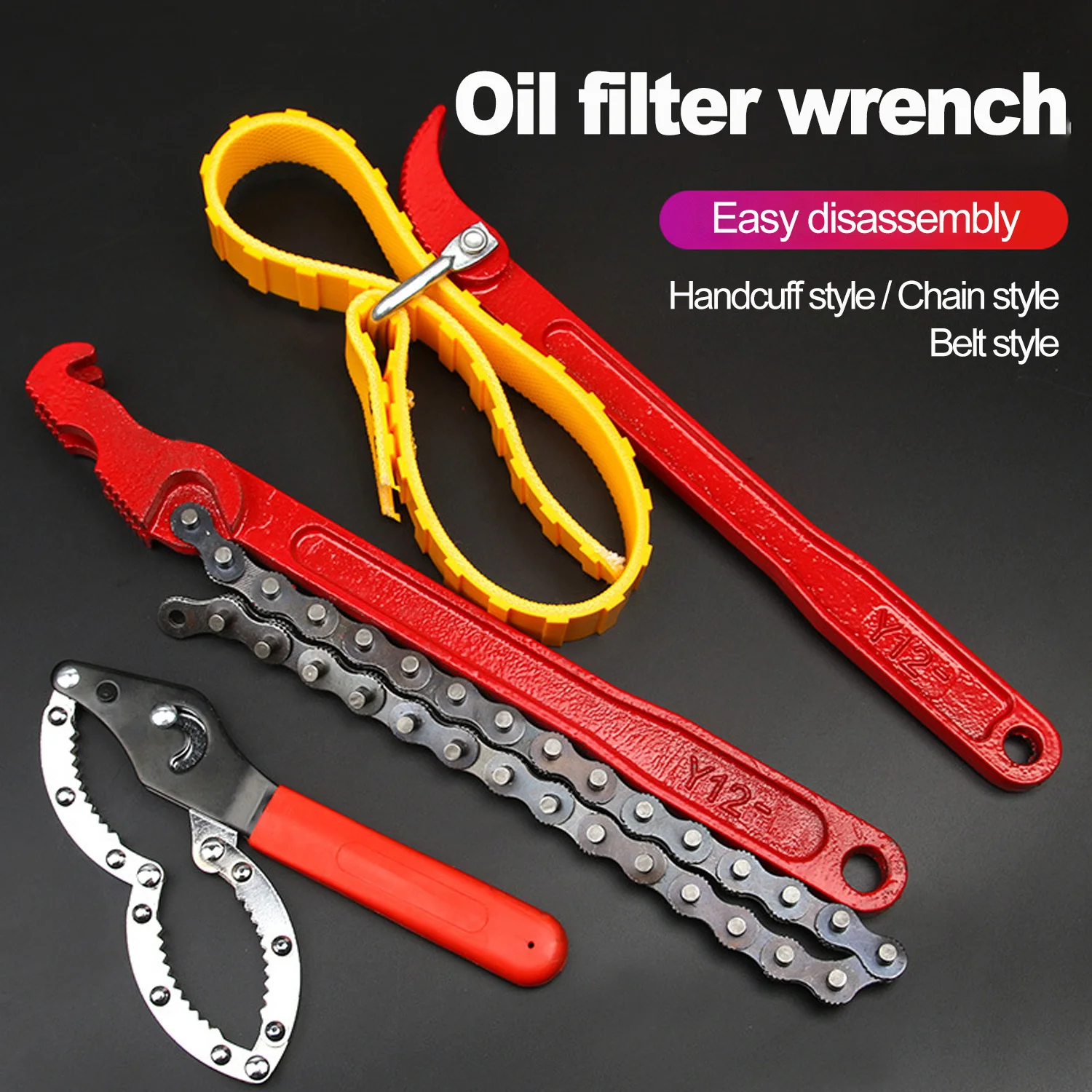 

Регулируемая открывалка для ремня, цепь, масляный фильтр, гаечный ключ, съемник гаечного ключа, инструмент для разборки картриджа, ремонтный инструмент, автомобильные аксессуары для мотоциклов