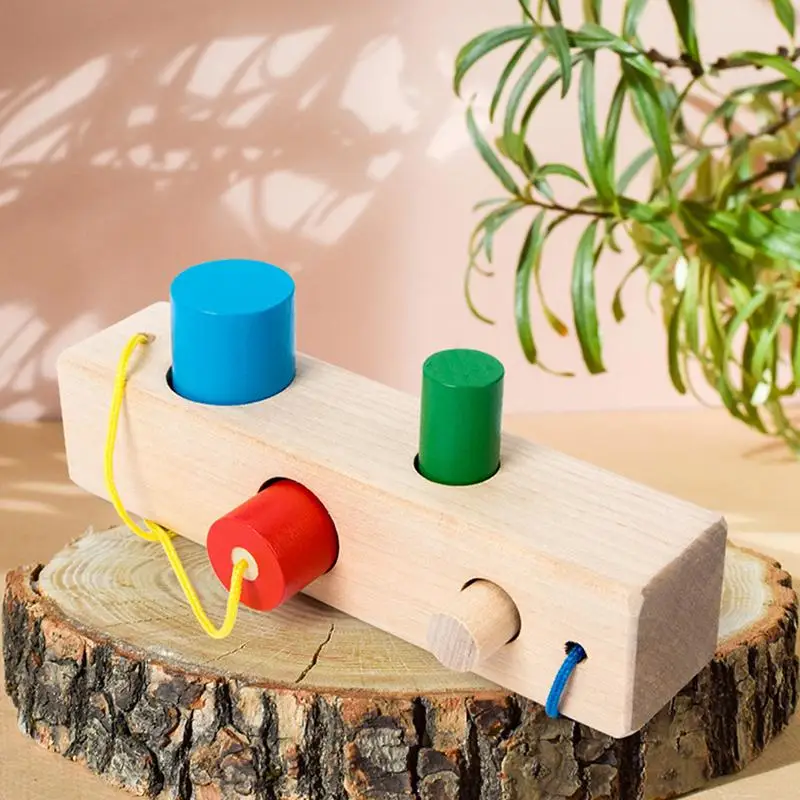 Vormsorteerder Leren Matching Board Kinderen Cilinder Koppelen Matching Game Multifunctioneel Voorschoolse STEM Speelgoed Kleurrijk Montessori