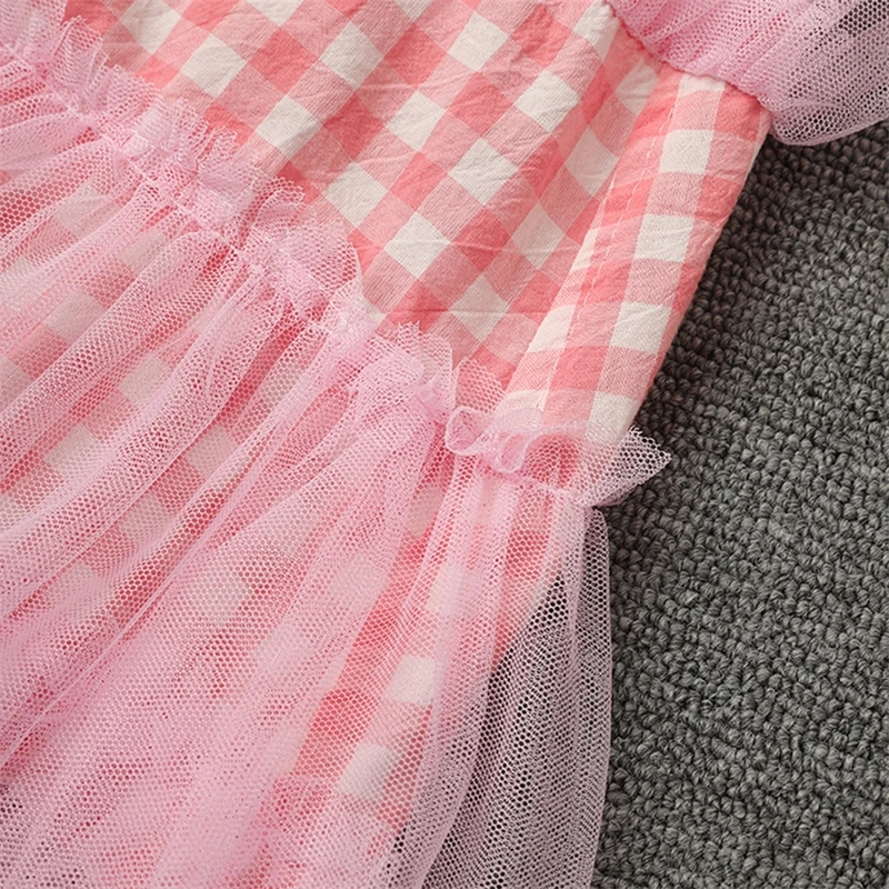 Mulheres cor rosa listrado camadas malha elegante vestido de luxo chique novo em torno do pescoço sem mangas moda maré primavera verão