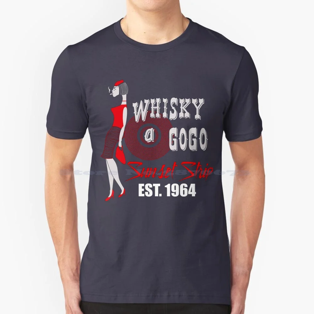 Whisky A Go Go T Shirt 100% Cotton Tee Whisky A Go Go The Whisky Sunset Boulevard Us Vintage Sunset Strip La Whisky Elmer