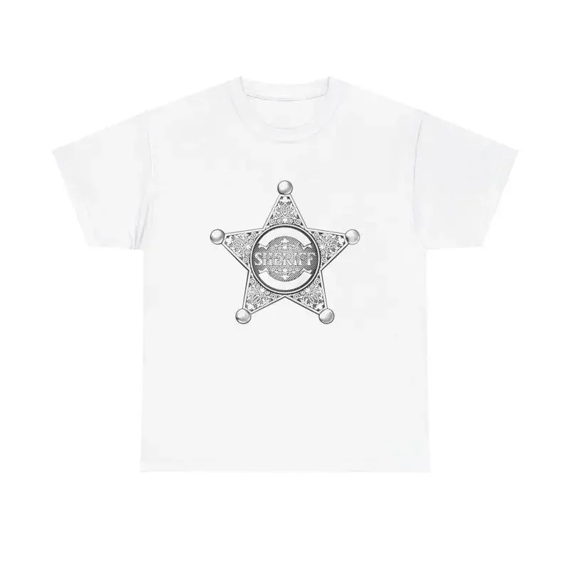 Cowboy Sheriff Badge Graphic T Shirt cool vintage wild west antique officer