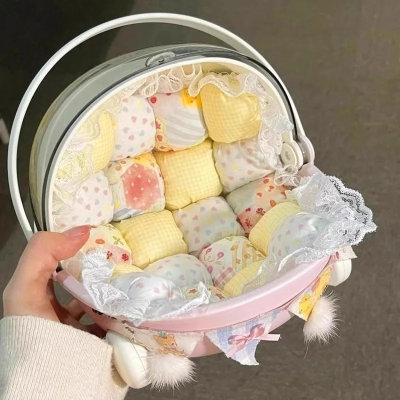 人形なしミニチュアキャリーコット人形収納ボックス Lbb 使用透明クレードルディスプレイキャビネット防塵ドールハウスアクセサリーギフト