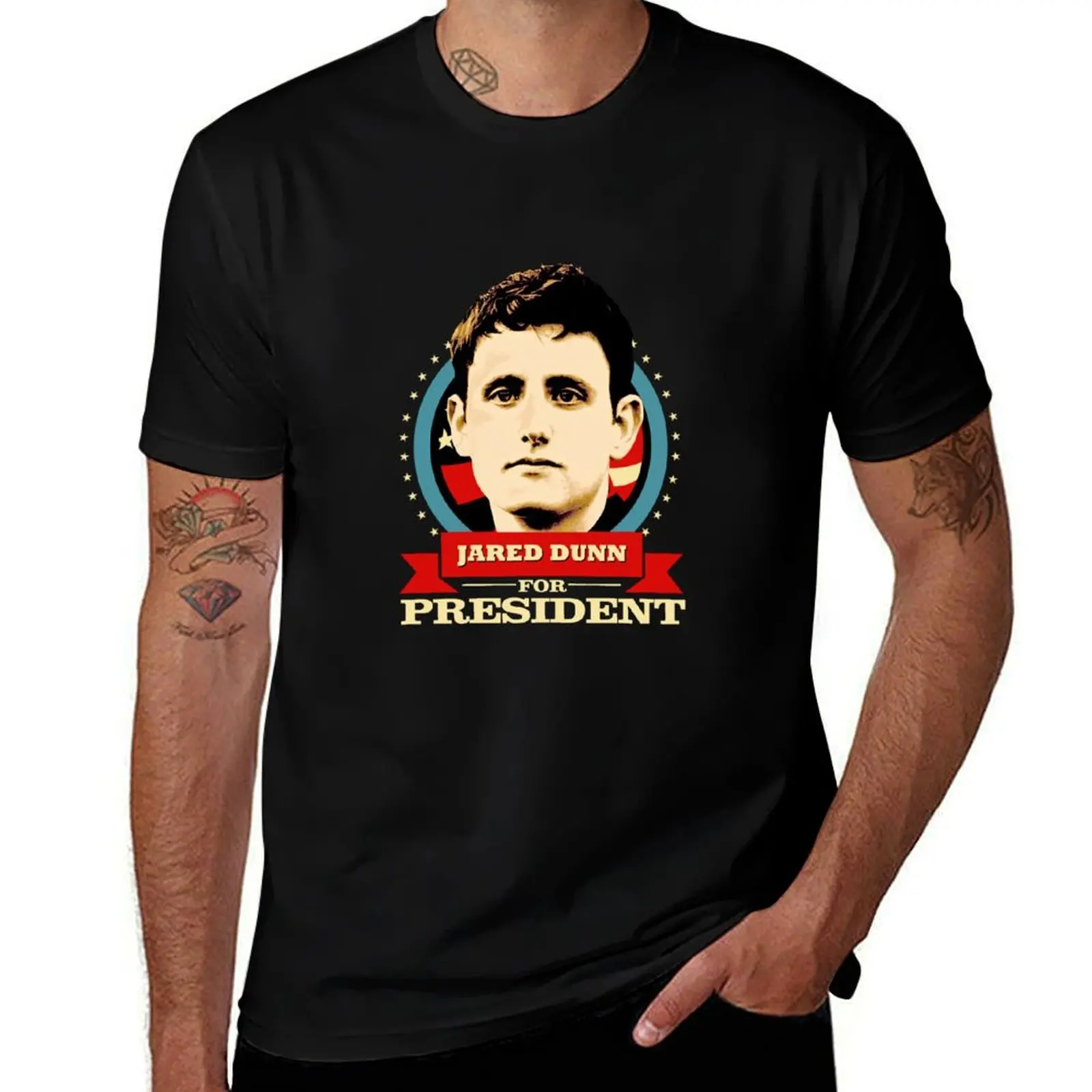 Jared Dunn for President - Silicon Valley T-Shirt Functional Casual Short Sleeve Tee T-Shirt