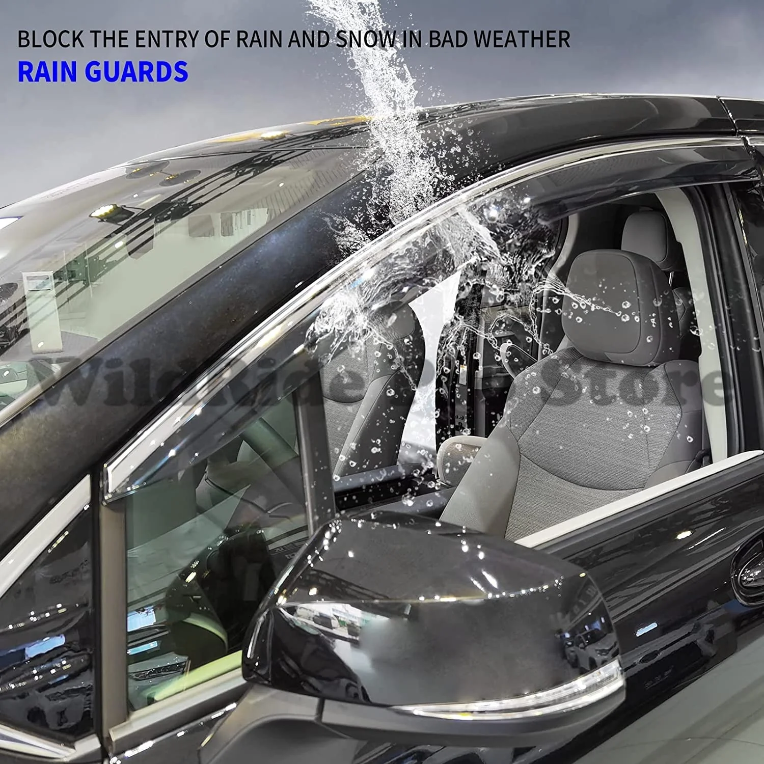 1 مجموعة سيارة الطقس الدروع ل Changan ALSVIN V3 V5 V7 الشمس المطر الحرس حقن الرياح منحرف نافذة تنفيس قناع اكسسوارات السيارات #2