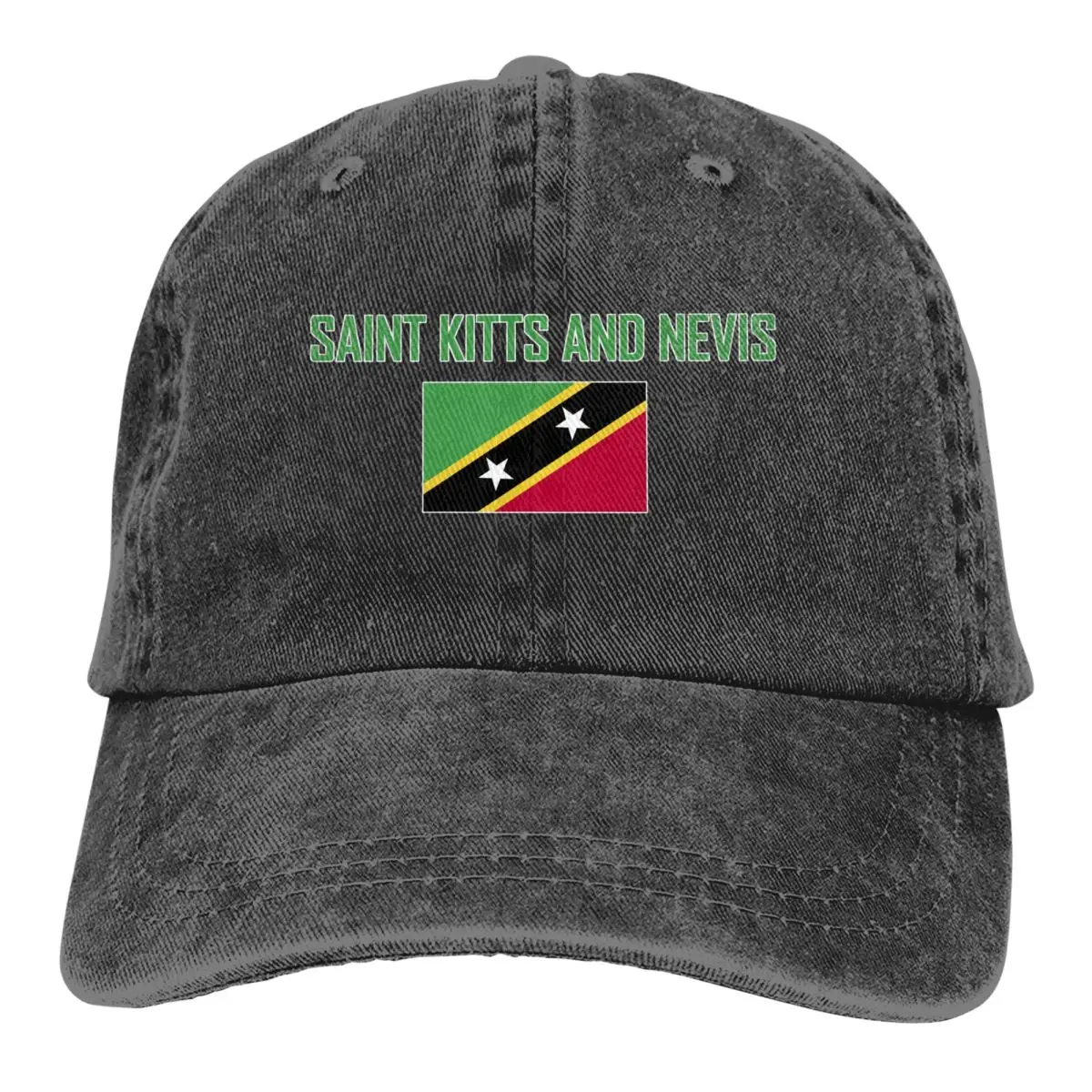 Flag of SAINT KITTS AND NEVIS Baseball Caps Unisex Soft Casquette Cap Fashion Denim Hat Vintage Adjustable Dad Hat