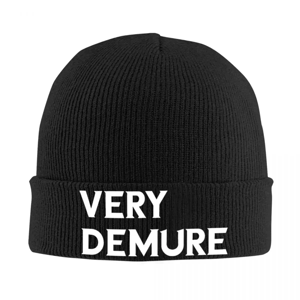 Very Demure Word Hats Autumn Winter Beanie New Cap Unisex Acrylic Skullcap