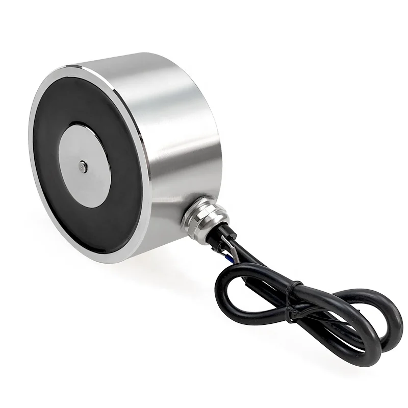Électro-aimant de démagnétisation rapide LSD-P80/38 IP68, aimant électrique rond, solénoïde électromagnétique DC, aimant de levage à ventouse