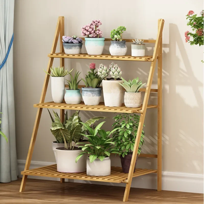 Strong Load-Bearing Flower Stand, Multi-layer Plant Rack, Floor-standing Folding Shelf for Wild Scene Decoration