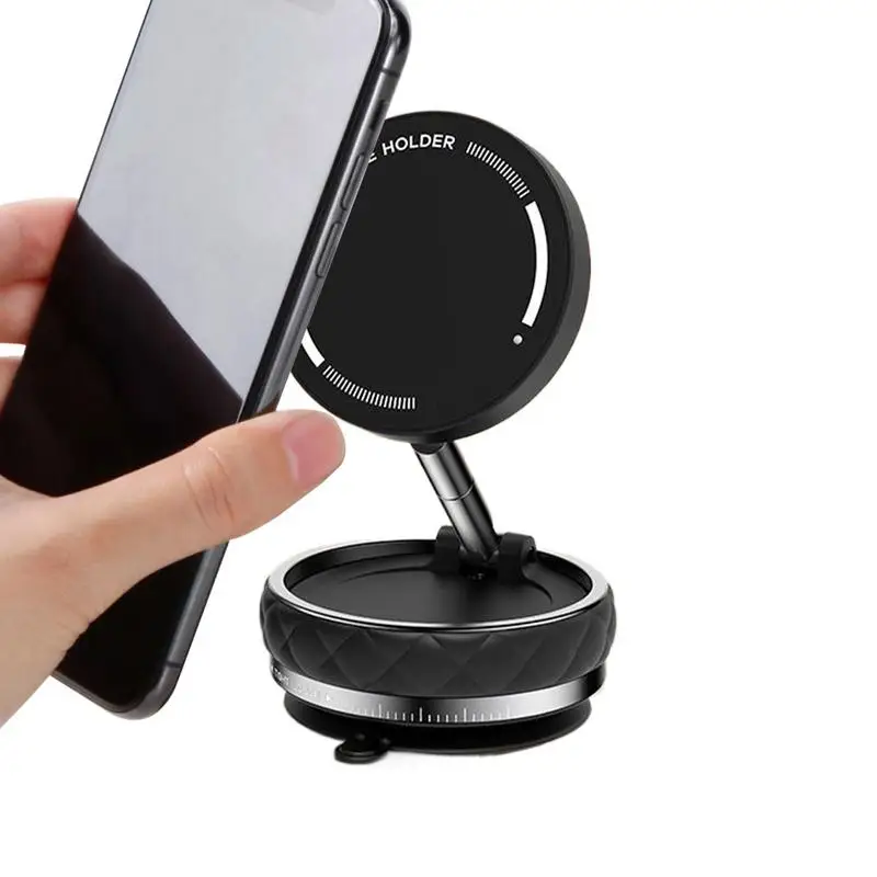 자동차 모바일 지원 진공 자기 전화 홀더 접이식 차량 휴대 전화 크래들 회전식 전화 마운트 핸드폰 브래킷