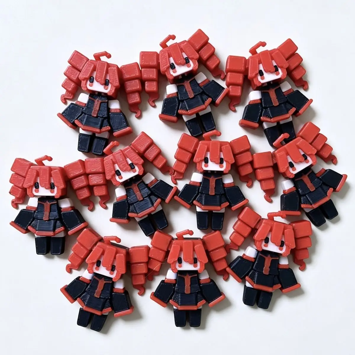 Hatsune Miku cube pendant bag charm keychain, cute cartoon fun figure for decorating student backpacks, a gift for friends view 6