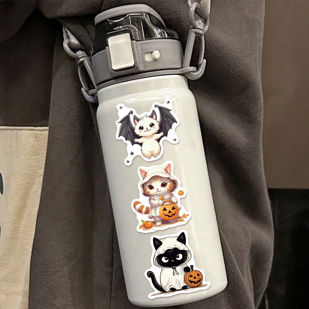 10/30/50PCS Simpatico Cartone Animato Gatto di Halloween Adesivi Gotico Graffiti Laptop Skateboard Cassa Del Telefono Impermeabile Fresco Decalcomania Giocattolo Per Bambini regalo