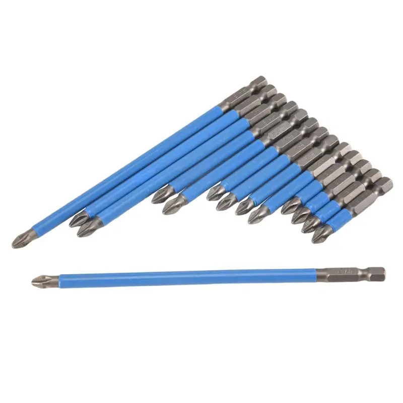 ABLK 14 Pcs Magnetic Anti Slip Screwdriver Bits Set Impact Driver Bit Set 1/4 Inch Hex Shank Cross Drill Bit Set
