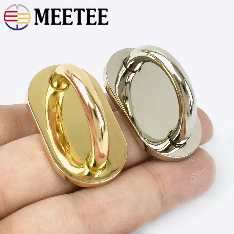 2-10Pcs 20mm Metal Ring Buckles For Bag Strap Arch Bridge Buckle Side Clip Hook Handbag Connector Clasp Loop DIY Accessories