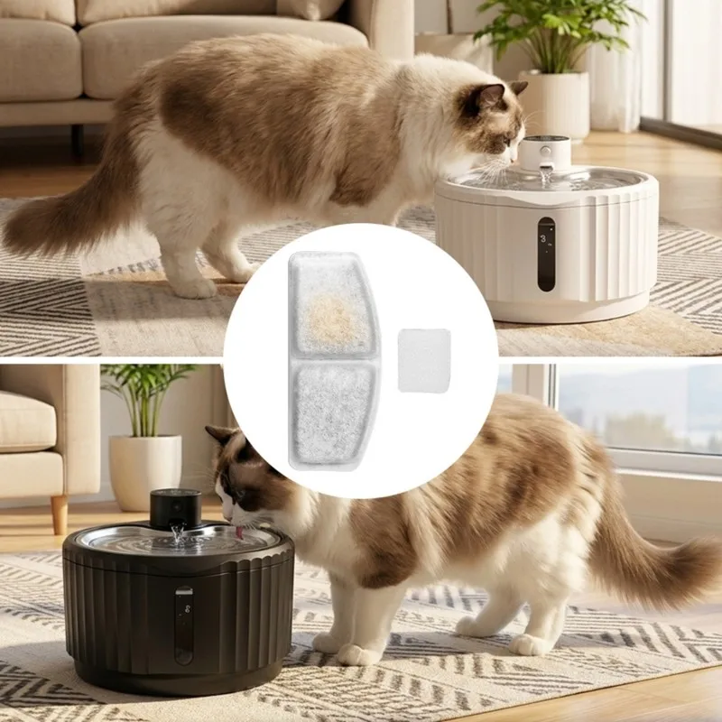 N04R Compatible Smart Sensor Pet Water Fountain - Automatic Filtered Drinking Dispenser For Cats & Small Dogs