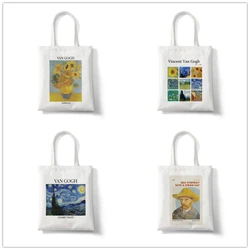 Van Gogh borsa Tote da donna con pittura a olio borse per la spesa di grande capacità Harajuku borsa femminile riutilizzabile Eco Girl Canvas Handbags Gift