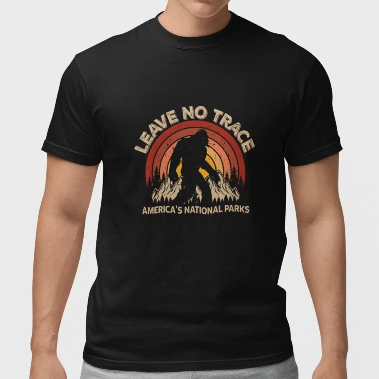 Leave No Trace T Shirt National Parks Hiking Camping Outdoor Nature  vintage Washed Unisex Versatile Breathable fashion