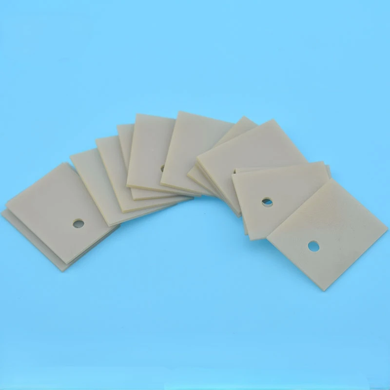 10pcs อลูมิเนียมไนไตรด์เซรามิคความร้อนอลูมิเนียมไนไตรด์ความร้อนเซรามิคแผ่นเซรามิคพื้นผิวพื้นผิว