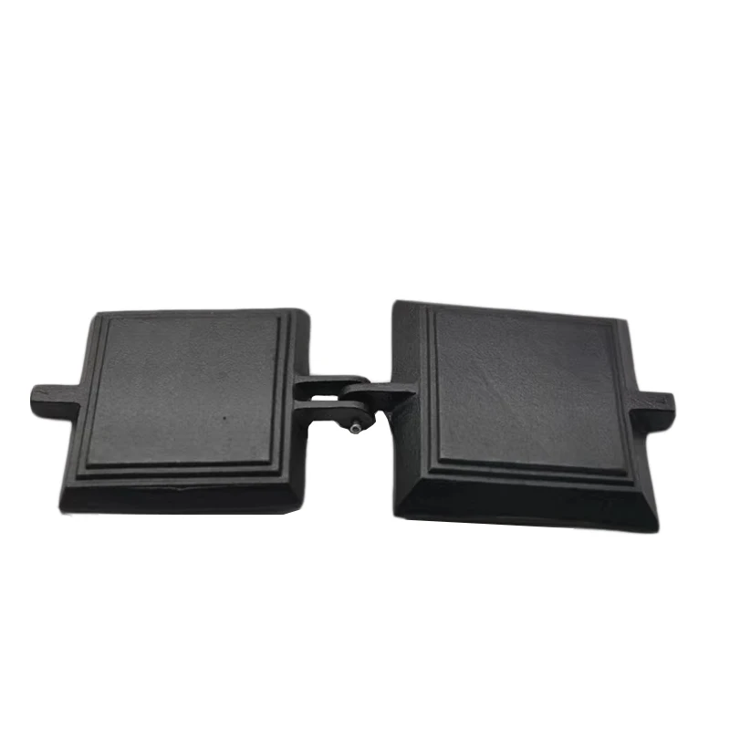Żeliwny podwójny jafran, wypiekacz do chleba, garnek do kanapek, grill na węgiel drzewny, forma do pieczenia DIY na zewnątrz, 10,5x10,5 cm