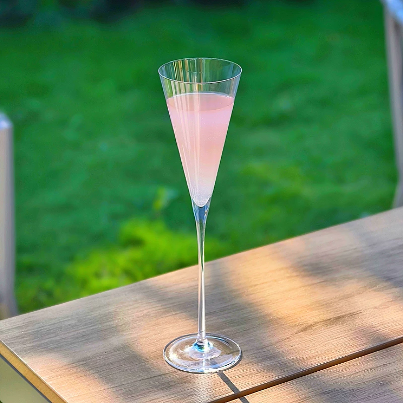

Дизайнерский хрустальный бокал Флейта для шампанского Изысканный высокий бокал для сверкающего вина Снежная страна Коктейльный бокал в японском стиле