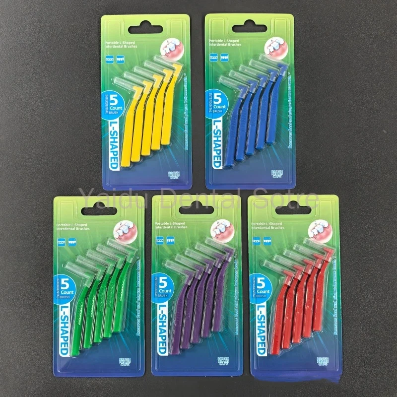 15PCS L-vormige Orthodontische Rager Parodontale Reiniging Tandenborstel voor Bretels Tandheelkundige Zorg Rager