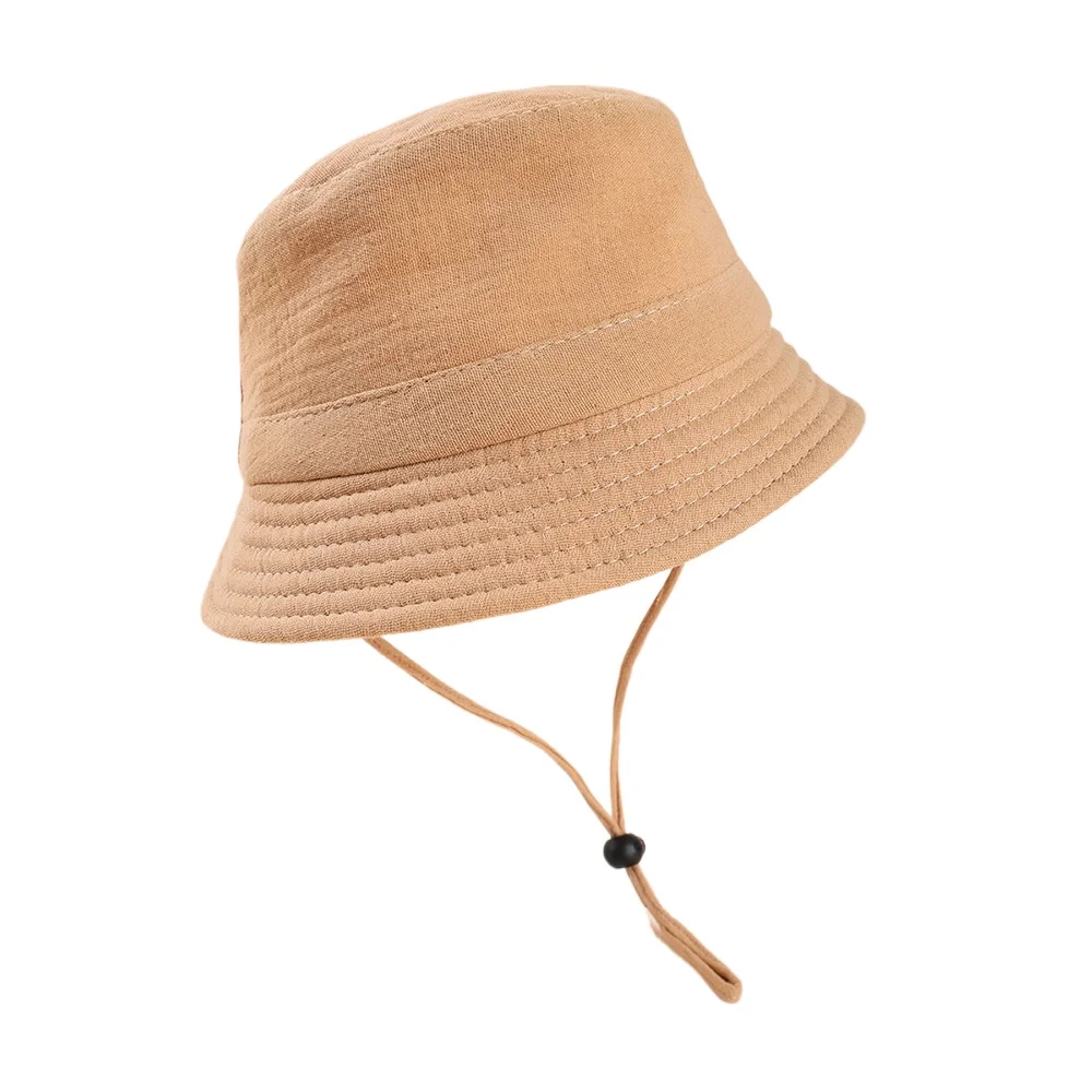 

Solid Color Baby Bucket Hat for Boys Girls Summer Panama Beach Sun Hats Breathable Toddler Sun Cap Children UV Protection Cap
