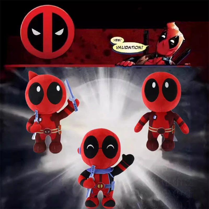 

New Marvel movie Avengers Deadpool merchandise plush toys with soft padding, action figures, fans, children's birthday dolls