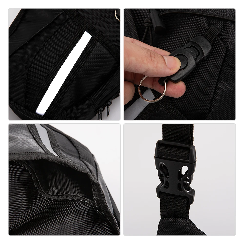 Motorcycle Drop Leg Bag Oxford Motorcycle Package Knight Waist Bag Multifunctional Backpack Moto Bike Cycling Black Fanny Pack