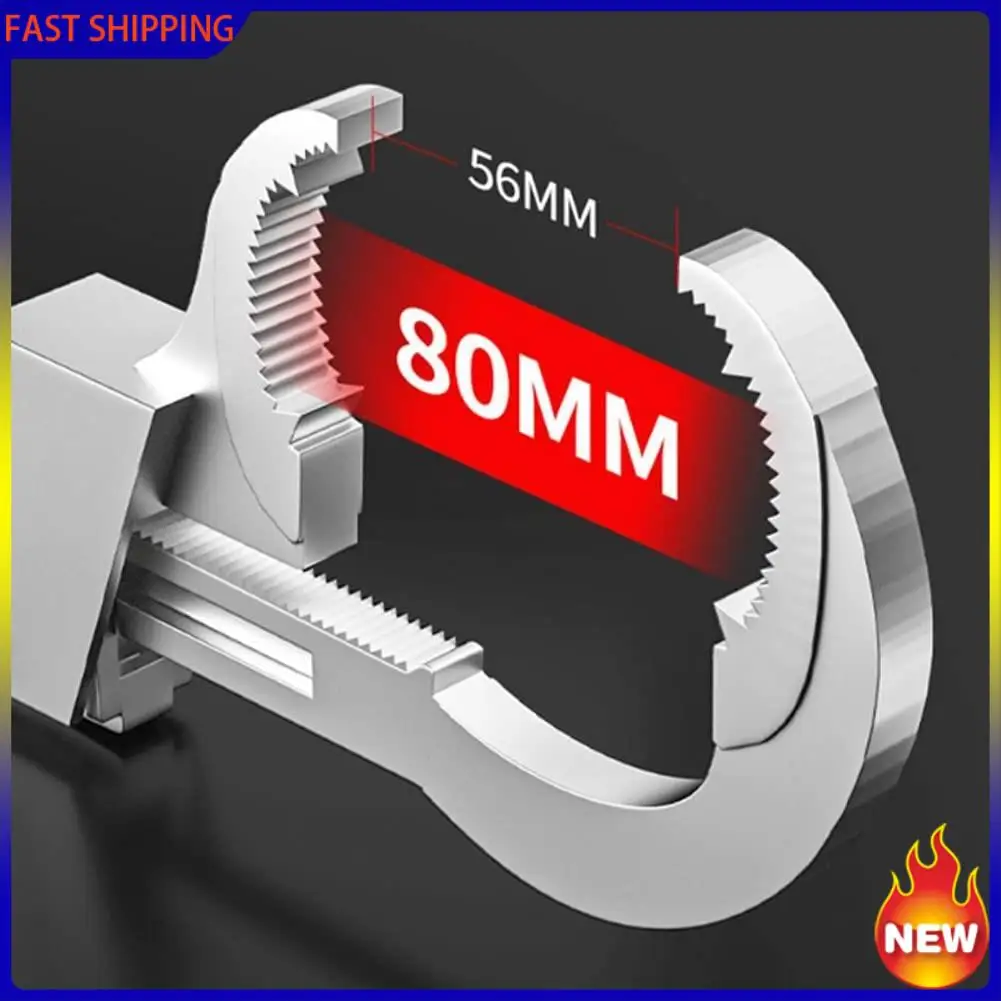 

Hot Trend-5Pcs Bathroom Wrench Multifunctional Adjustable Wrench Tap Spanner Wide Opening Spanner With Replacement Head