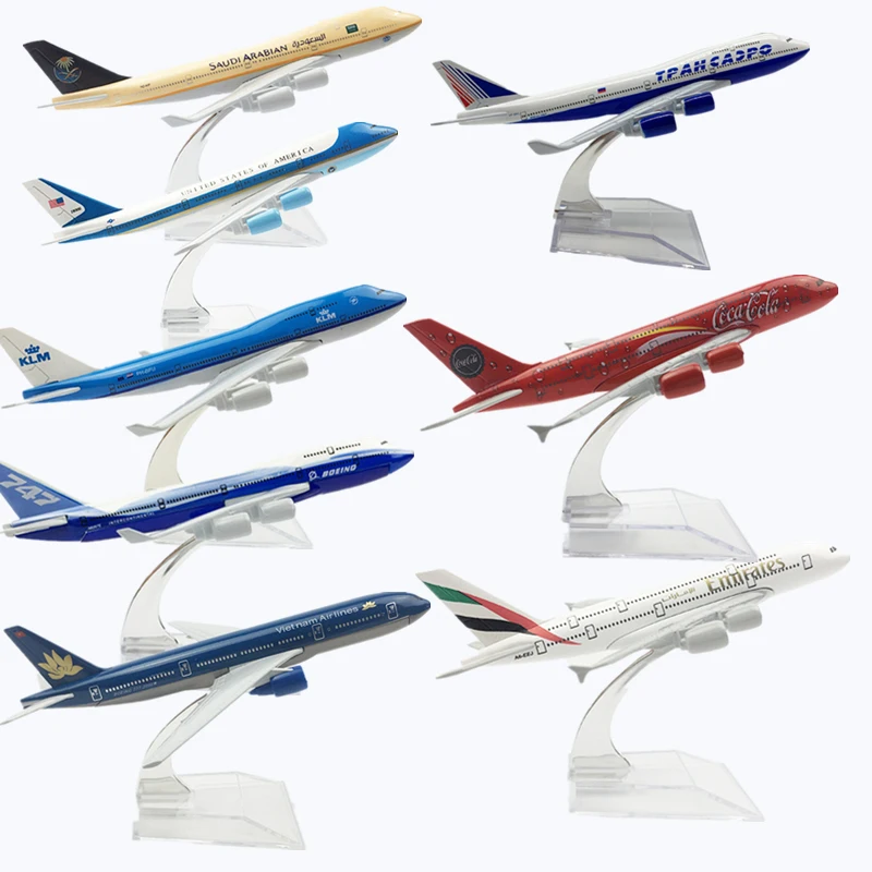 16cm Boeing B747 B787 Airbus A380 Model Airplane Kits Gift Plane Model Metal Diecast Models Toys Collection