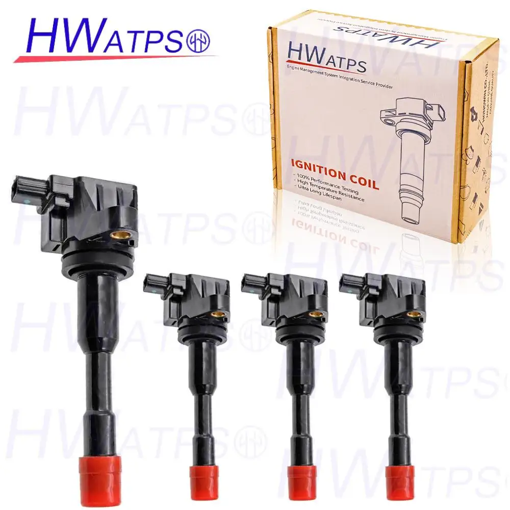 

4PCS 30521-PWA-003 Ignition Coil For Honda Civic 7 8 VII VIII JAZZ FIT 2 3 II III 1.2 1.3 1.4L 30521-PWA-S01 UF374 C1408