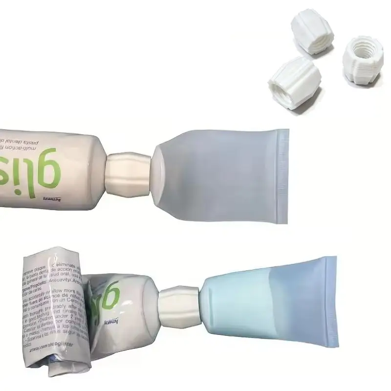 3Pcs Travel Bottles+ Adapters Toothpaste Squeezer Adapter No-Spill Tube Roller For Travel Home Organizer Toothpaste Saver Tool