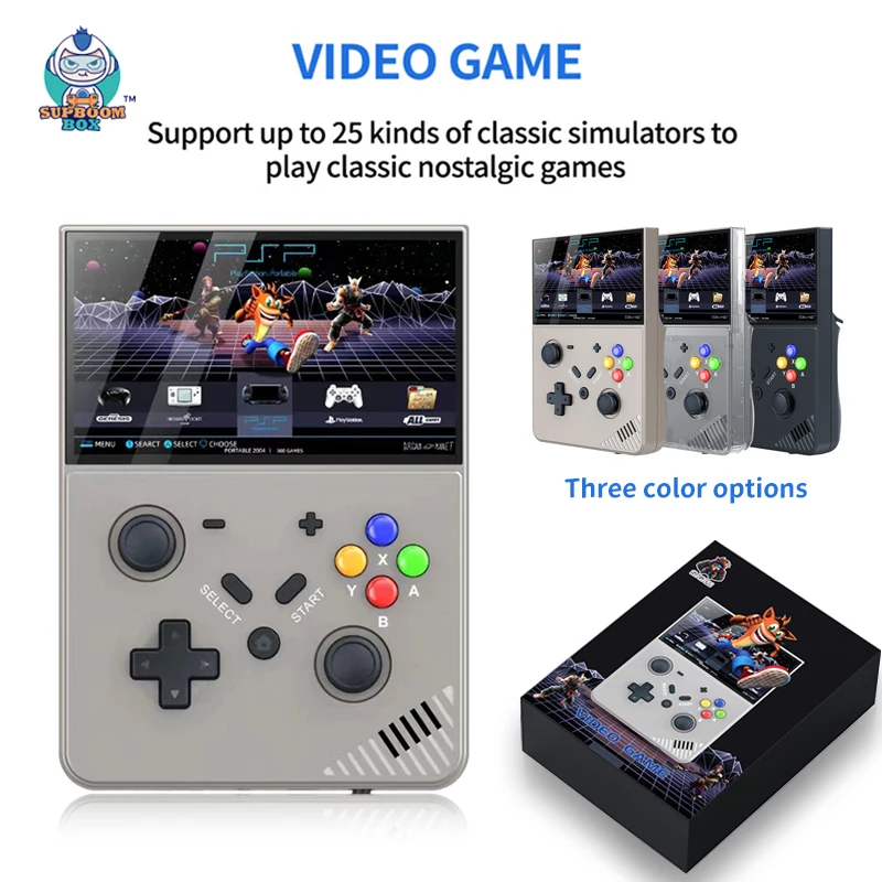 R43 Pro Retro Handheld Video Game Console 20000+ Games 4.3 Inch 4K HD Screen Portable Video Game Player for PS1 PSP Kids Gift