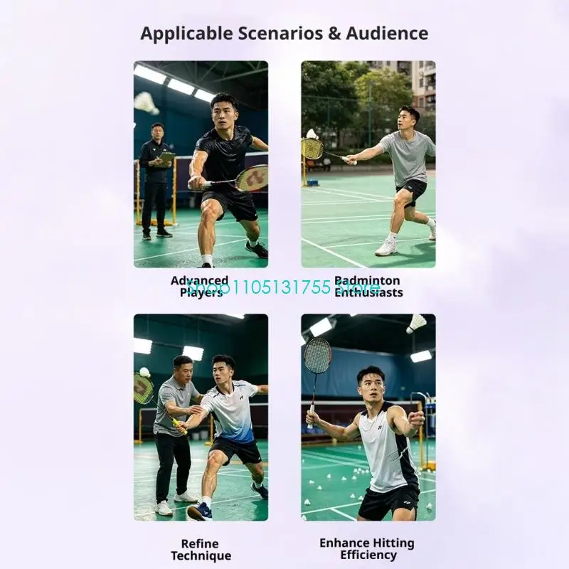 K0EF Badminton Wrist Trainer Stabilizers for Daily Drill, Swing Paths Practice Aid for Beginners, Coaches, and Courts Warms up view 3