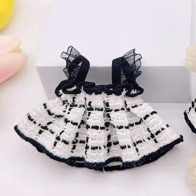 17cm Mini Plush Doll\'S Clothes Outfit Accessories For Korea Kpop Exo Labubu Idol Strap skirt Clothing Gift