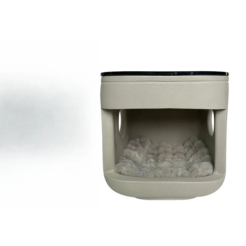 Creative High Quality Premium Cat Dog Nest Unique and Fun Pet Furniture Bedside Table 2-in-1 Shared by People and Pets Natural