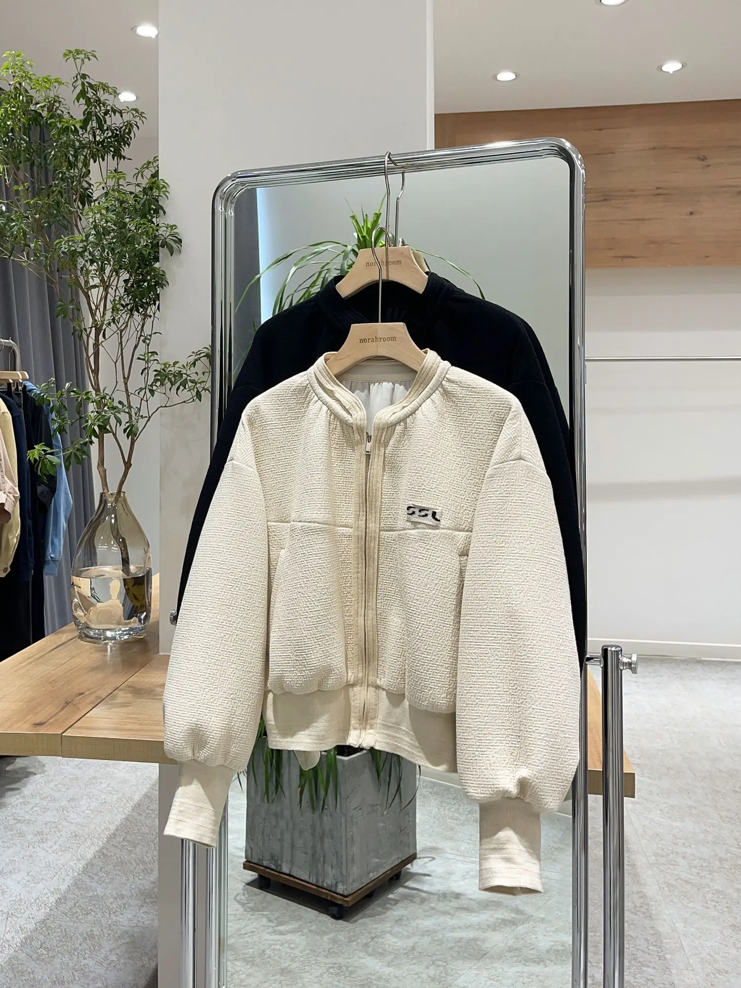 

Nok Xiaola Authentic Brand New 2025 Autumn ort Embroidered Soft Cotton Blend Jaet Cr Sle Women's Faion Outerwear