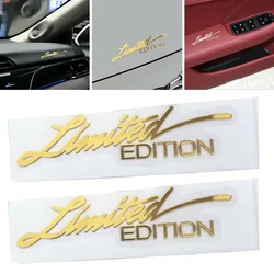 2pcs Universal Car Stickers 3D Gold Limited Edition Logo Emblem Badge Metal Sticker Decal Car Interior Accessories Decorations