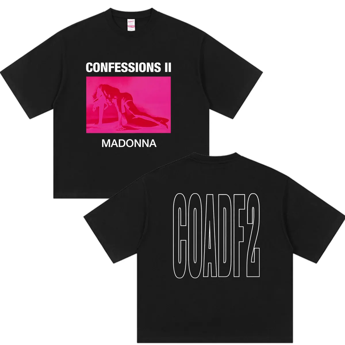Madonna CONFESSIONS II Tour Album Music 2026 Graphic T Shirts Men Women's Vintage Fashion Cotton Short Sleeve T-shirt Streetwear