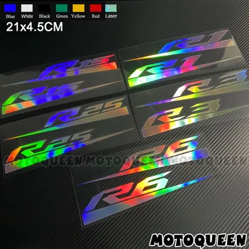 2X Motorrad Räder Verkleidung Helm Tank Pad Dekoration Reflektierende Logo Aufkleber Aufkleber Für YZF R1 R15 R25 R3 R6 R7 YZFR7 YZFR1