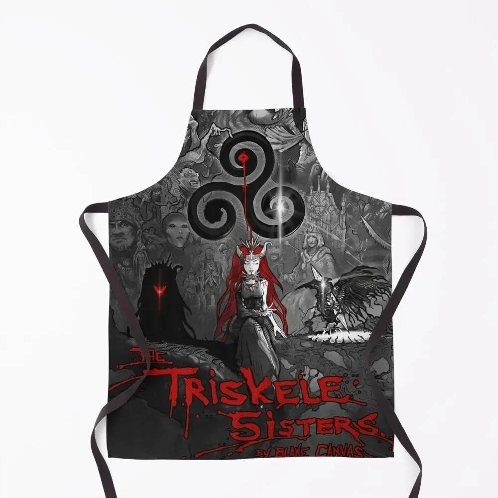 

The Triskele Sisters Issue 1 Poster Apron christmas kitchen cloths Hairdressing For Women Kitchen Waiter Uniforms Apron