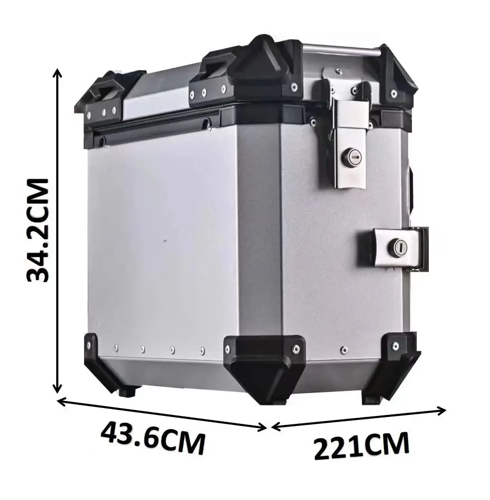 28L Universal Waterproof Aluminum Toolbox Motorcycle Trunk Left Right Side Box Luggage Pannier Cargo Tool Box Storage
