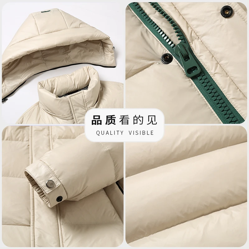 Good Quality 90% White Duck Coat Men 2025 Winter Puffer Hooded Wind-Proof Jacket Male Luxury Hat Remove qWarm Parkas Coat