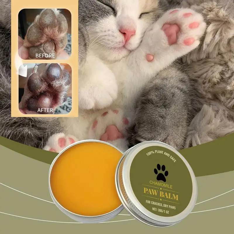 Paw Balm 30g Paw Soother Balm Cream Butter Safe Paw Wax For Dry Cracked Paws Effective Paw Protector For Cats Dogs