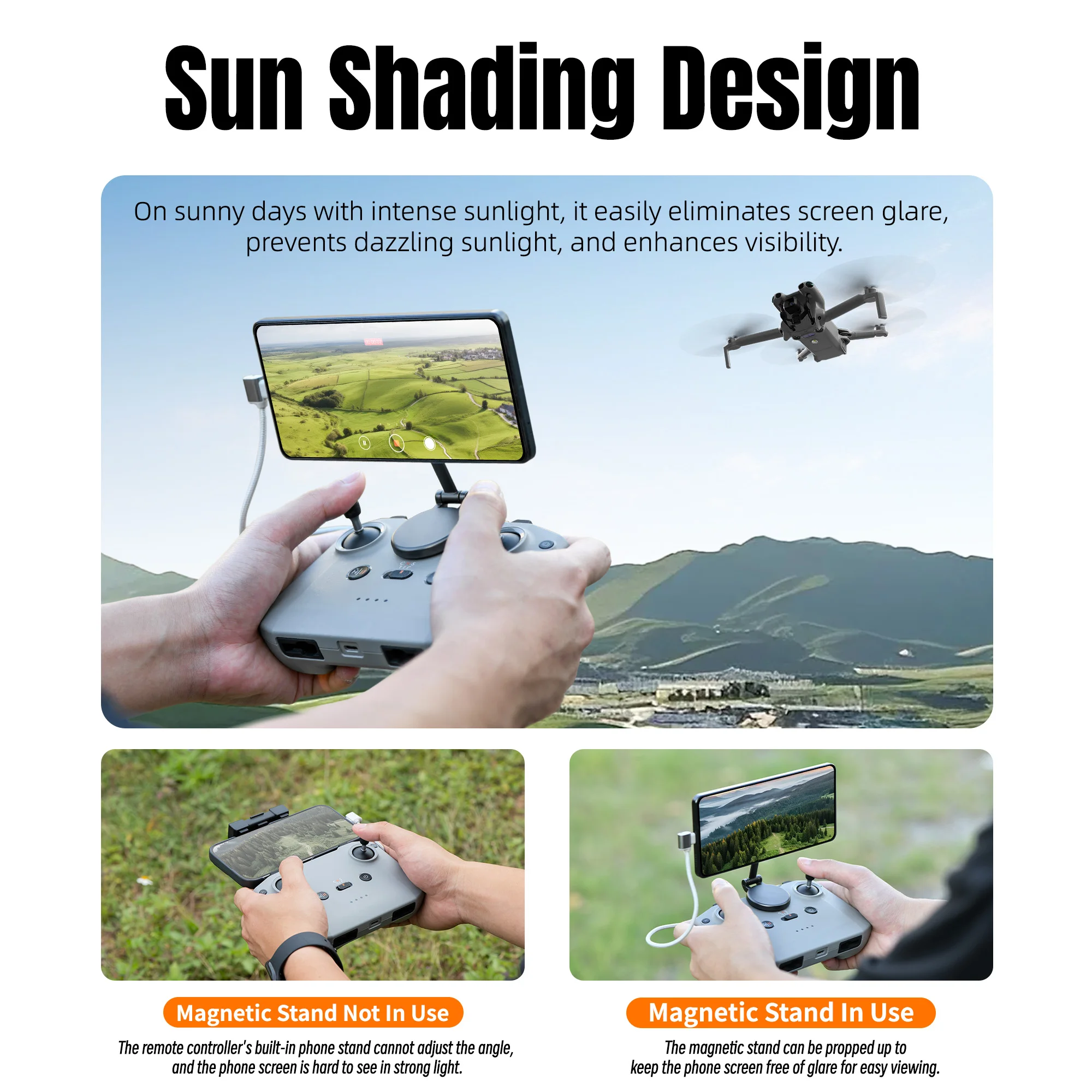 Drone Dji Rc N2 - Adjustable Magnetic Phone Stand for DJI