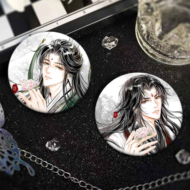 Anime Figure Shen Qingqiu Luo Binghe Badge Scum Villain Self Saving System Novel Cartoon Pins Handmade Brooches Bag Accessory