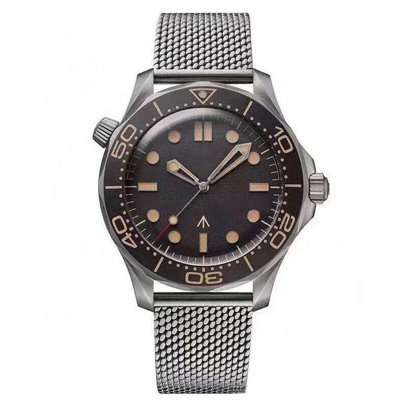No Time To Die Ceramic Bezel 007 Luxury Men's Automatic Mechanical Watch Stainless Steel Canvas Sapphire 42mm Men Watches