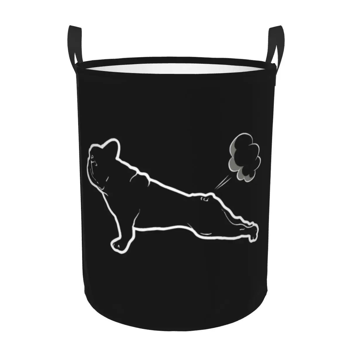 

Custom French Bulldog Yoga Laundry Hamper Large Storage Basket Pet Dog Animal Girls Boys Toy Organizer
