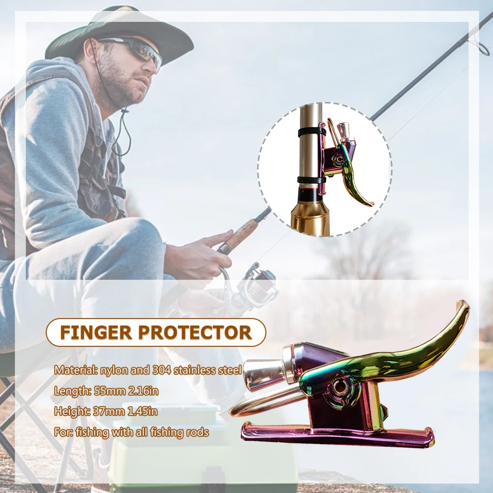 Power Cast-Trigger Thumb Clamp Button, Finger Protector, Spool Cast, Sea Fishing, Enjoying Trigger Instalaway Cannon, Surf Fishing, Newest