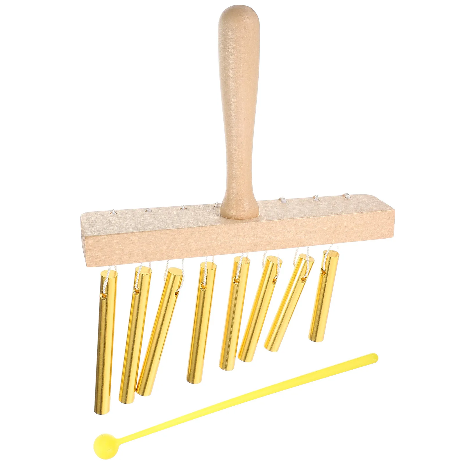 

8-Note Wind Chime Percussion Instrument Stainless Steel Wood Desktop Bar Wind Bell For Kids Beginners Music Orff Style